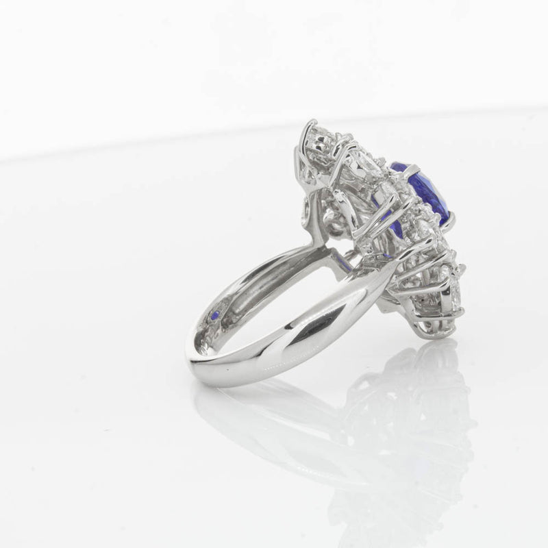 Deja Vu Platinum 2.11ct Sapphire & Diamond Ring-Ring-Walker & Hall
