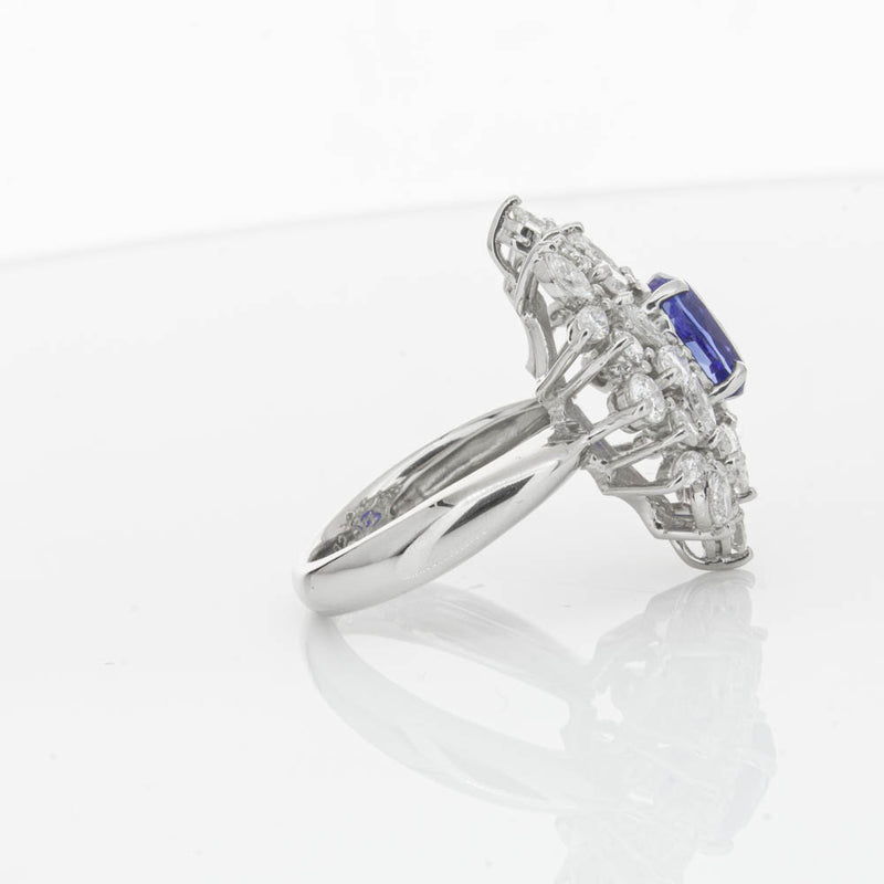 Deja Vu Platinum 2.11ct Sapphire & Diamond Ring-Ring-Walker & Hall