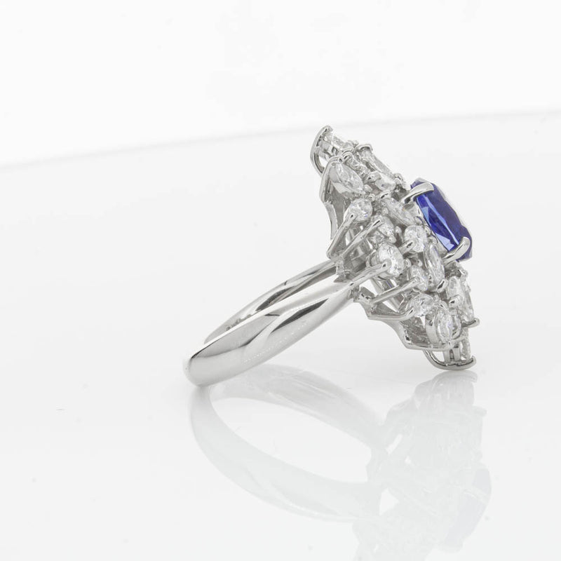 Deja Vu Platinum 2.11ct Sapphire & Diamond Ring-Ring-Walker & Hall