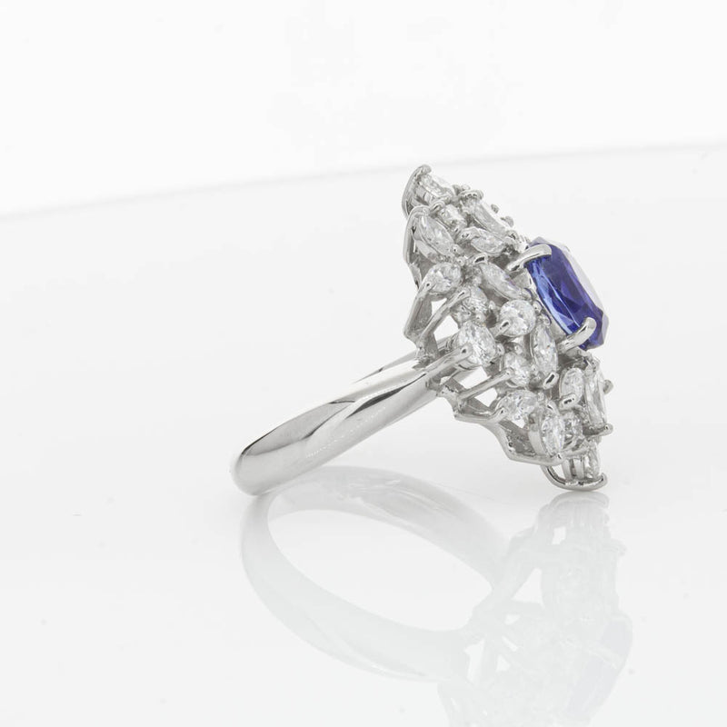 Deja Vu Platinum 2.11ct Sapphire & Diamond Ring-Ring-Walker & Hall