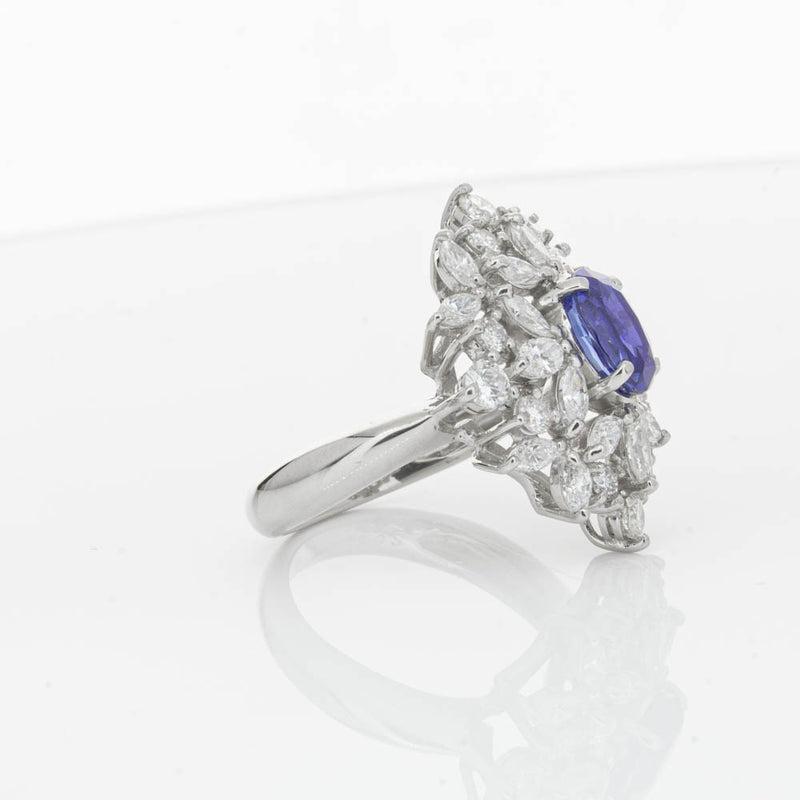 Deja Vu Platinum 2.11ct Sapphire & Diamond Ring-Ring-Walker & Hall