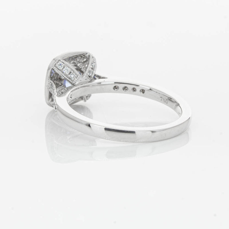 18ct White Gold .92ct Sapphire & Diamond Aurora Ring-Ring-Walker & Hall