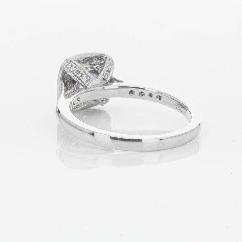18ct White Gold .92ct Sapphire & Diamond Aurora Ring-Ring-Walker & Hall