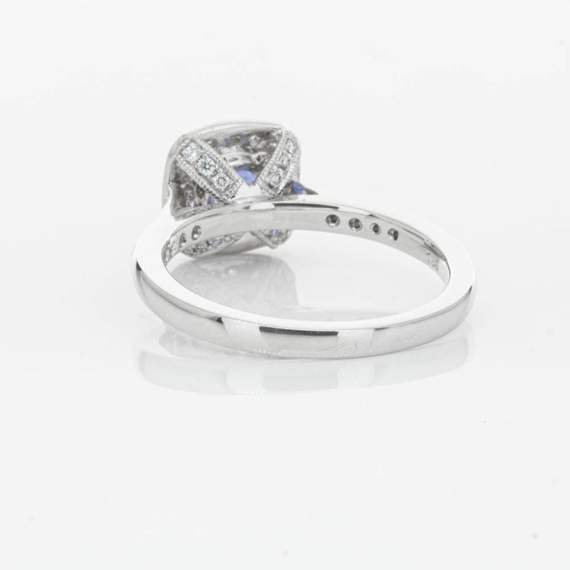 18ct White Gold .92ct Sapphire & Diamond Aurora Ring-Ring-Walker & Hall