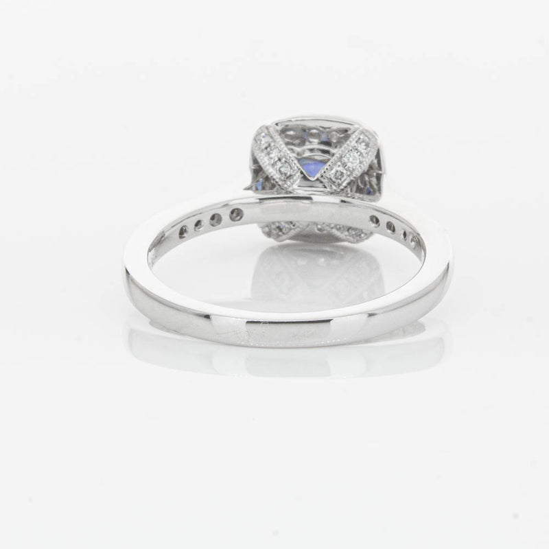 18ct White Gold .92ct Sapphire & Diamond Aurora Ring-Ring-Walker & Hall
