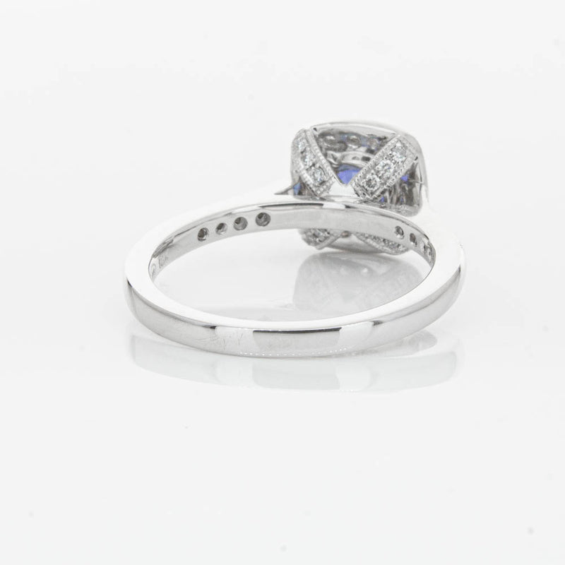 18ct White Gold .92ct Sapphire & Diamond Aurora Ring-Ring-Walker & Hall
