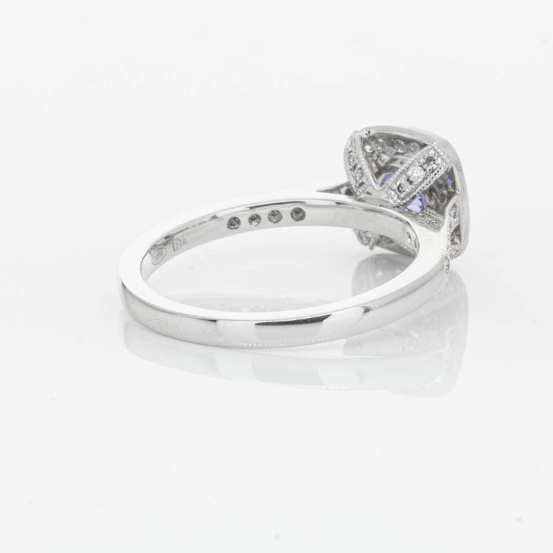18ct White Gold .92ct Sapphire & Diamond Aurora Ring-Ring-Walker & Hall