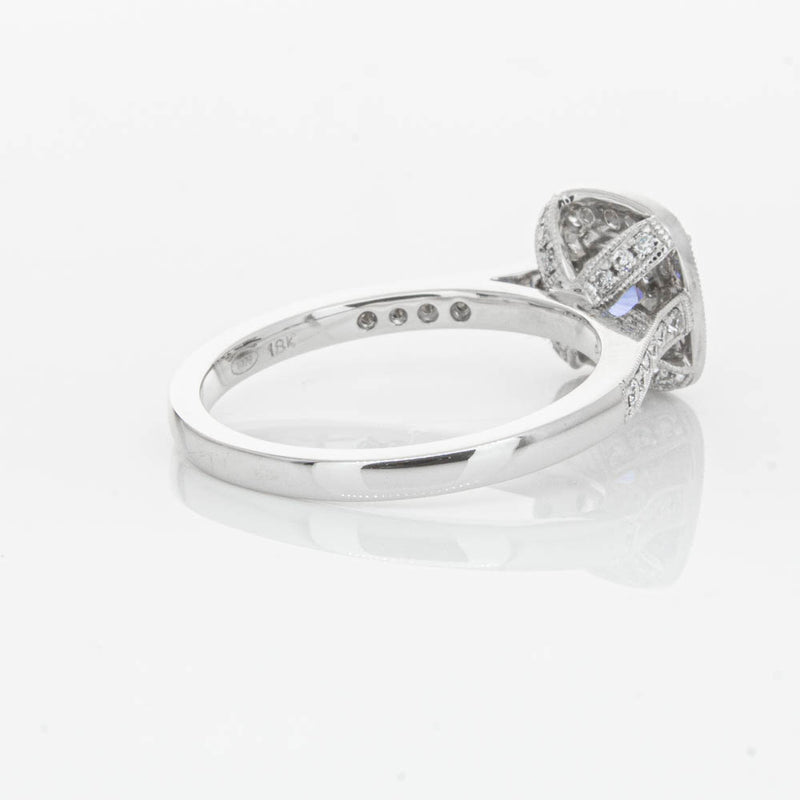 18ct White Gold .92ct Sapphire & Diamond Aurora Ring-Ring-Walker & Hall