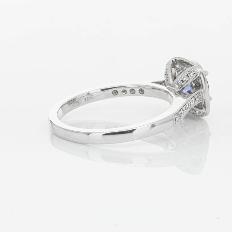18ct White Gold .92ct Sapphire & Diamond Aurora Ring-Ring-Walker & Hall