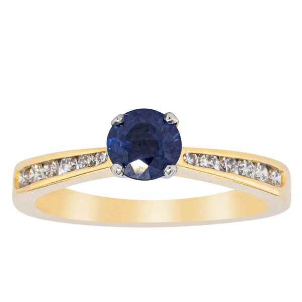 18ct Yellow Gold .72ct Sapphire & Diamond Ring - Ring - Walker & Hall