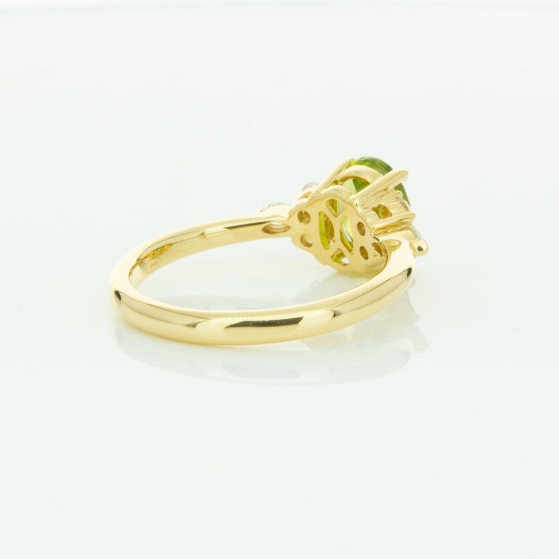 18ct Yellow Gold Peridot & Diamond Oriana Ring-Ring-Walker & Hall