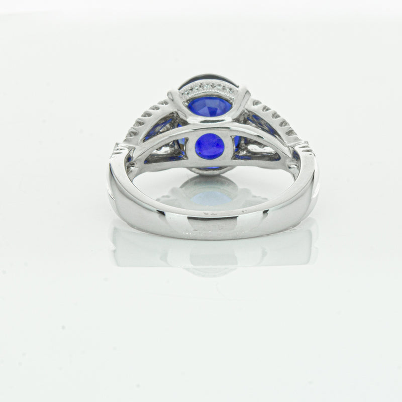 18ct White Gold Sapphire & Diamond Ring-Ring-Walker & Hall