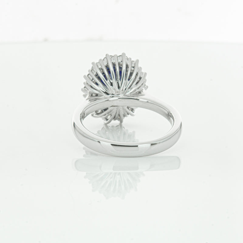 18ct White Gold Sapphire & Diamond Ring-Ring-Walker & Hall