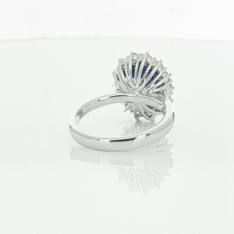 18ct White Gold Sapphire & Diamond Ring-Ring-Walker & Hall