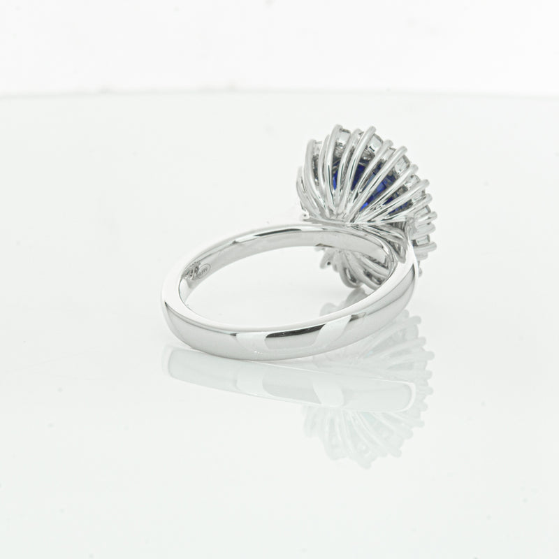 18ct White Gold Sapphire & Diamond Ring-Ring-Walker & Hall