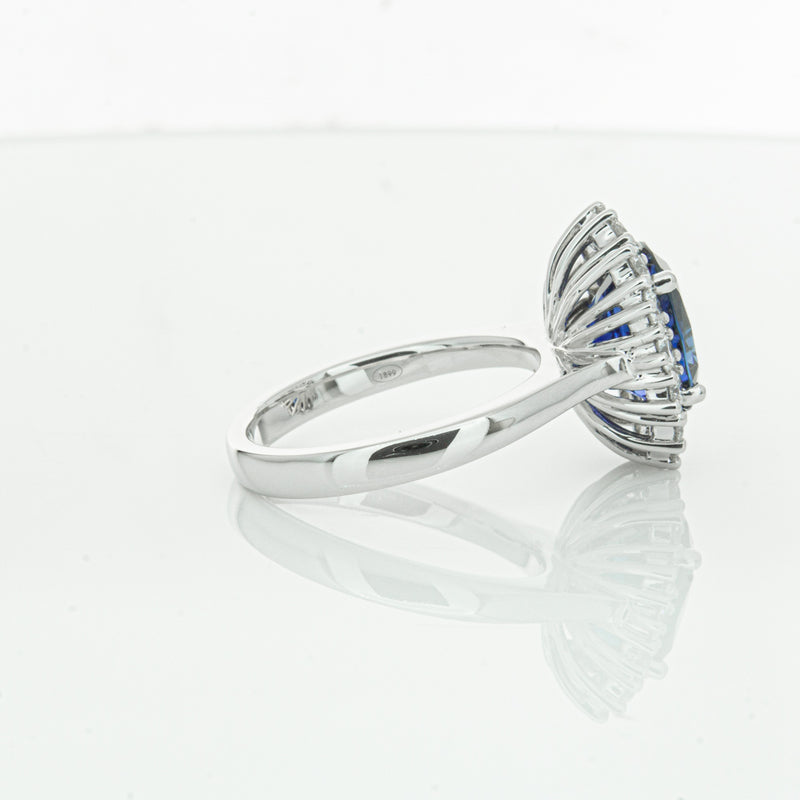 18ct White Gold Sapphire & Diamond Ring-Ring-Walker & Hall