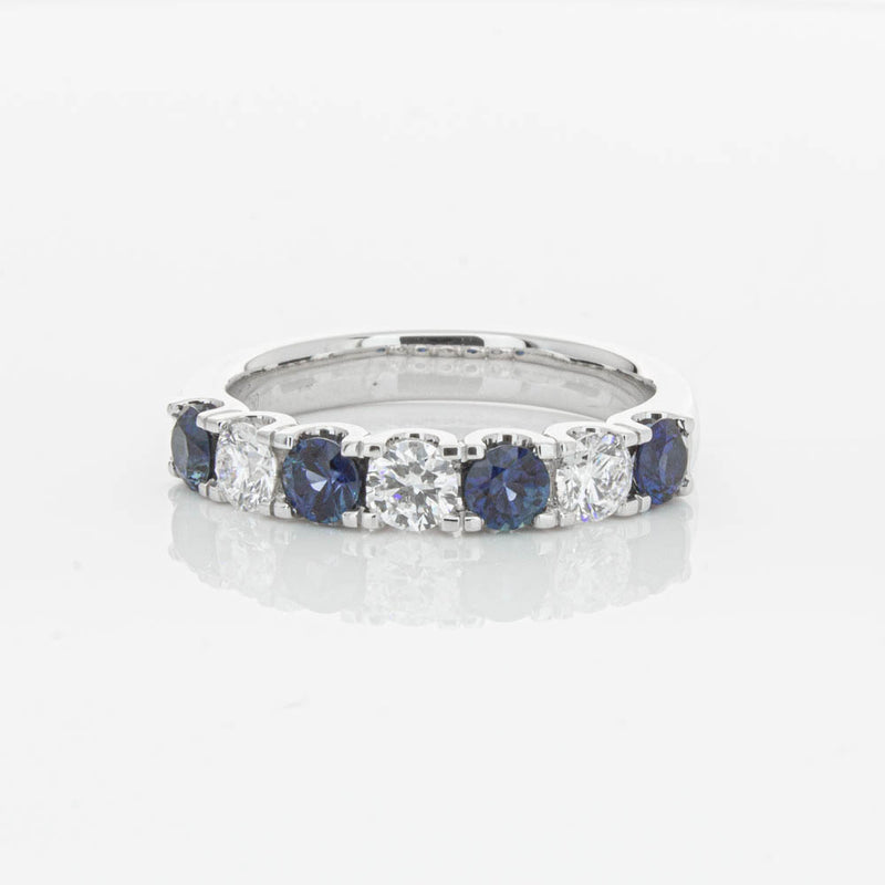 18ct White Gold .76ct Sapphire & Diamond Rialto Ring-Ring-Walker & Hall