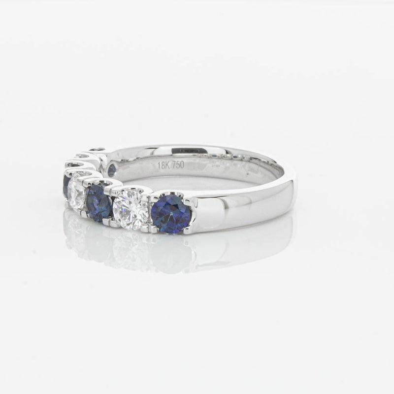 18ct White Gold .76ct Sapphire & Diamond Rialto Ring-Ring-Walker & Hall