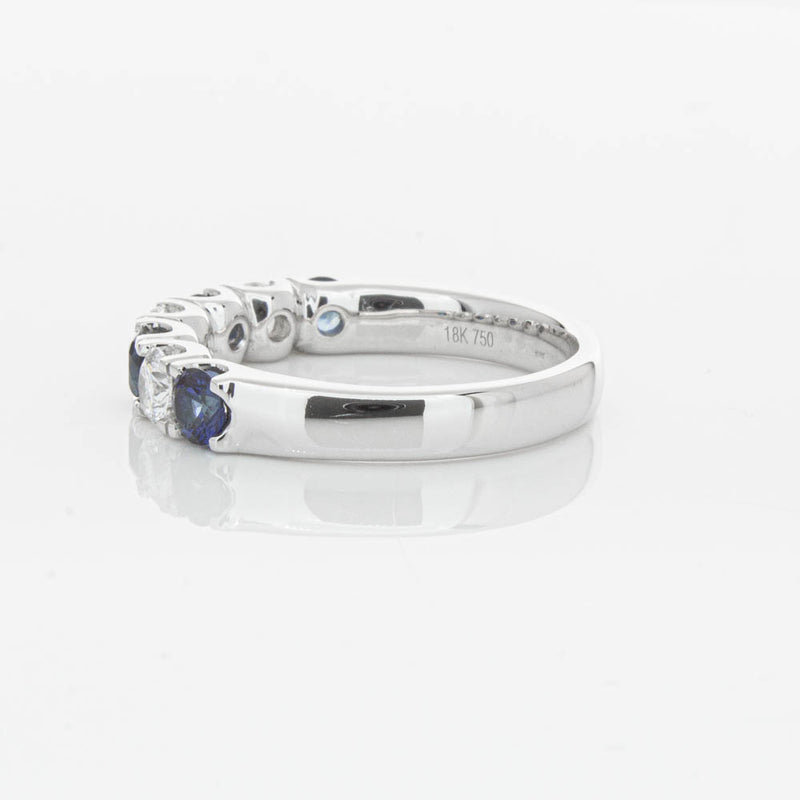 18ct White Gold .76ct Sapphire & Diamond Rialto Ring-Ring-Walker & Hall