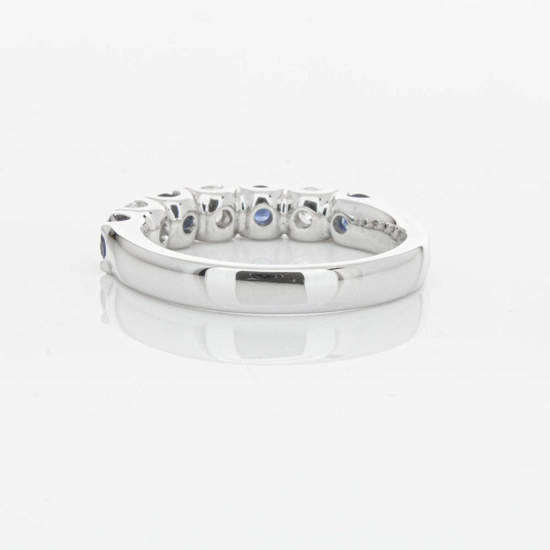 18ct White Gold .76ct Sapphire & Diamond Rialto Ring-Ring-Walker & Hall