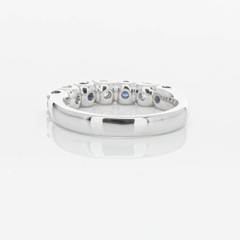 18ct White Gold .76ct Sapphire & Diamond Rialto Ring-Ring-Walker & Hall
