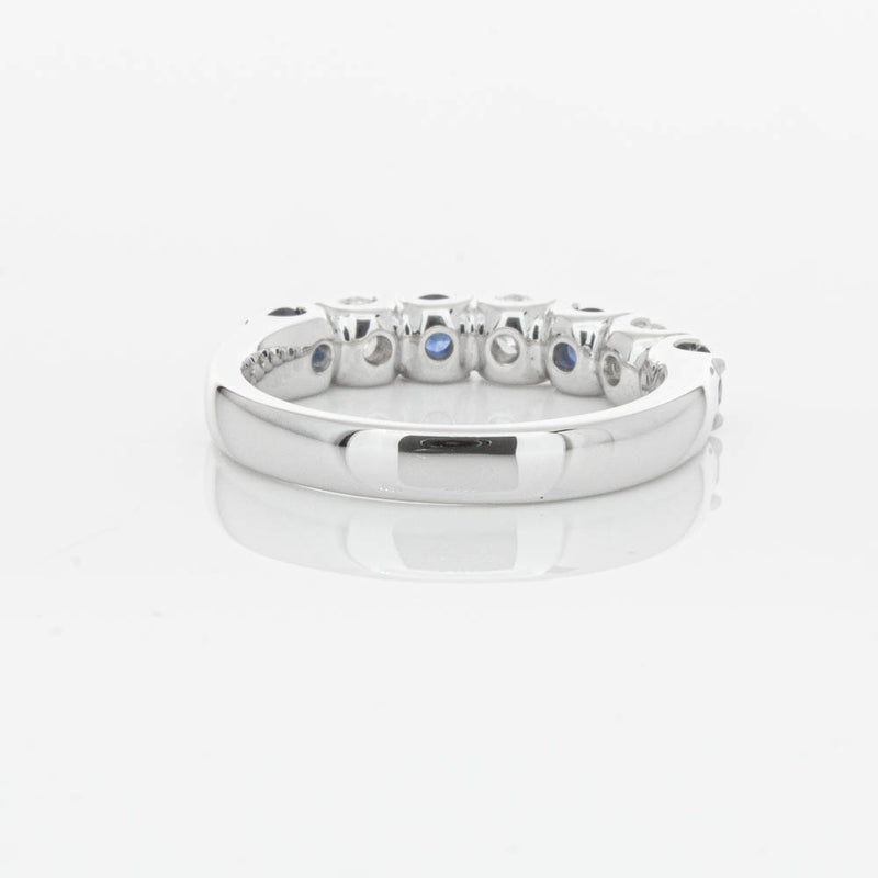 18ct White Gold .76ct Sapphire & Diamond Rialto Ring-Ring-Walker & Hall