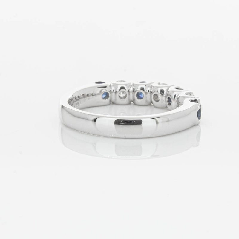 18ct White Gold .76ct Sapphire & Diamond Rialto Ring-Ring-Walker & Hall
