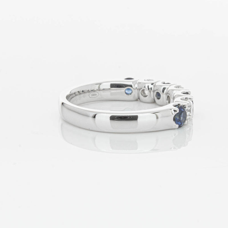 18ct White Gold .76ct Sapphire & Diamond Rialto Ring-Ring-Walker & Hall