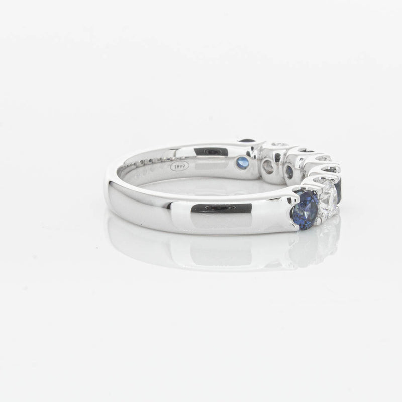 18ct White Gold .76ct Sapphire & Diamond Rialto Ring-Ring-Walker & Hall