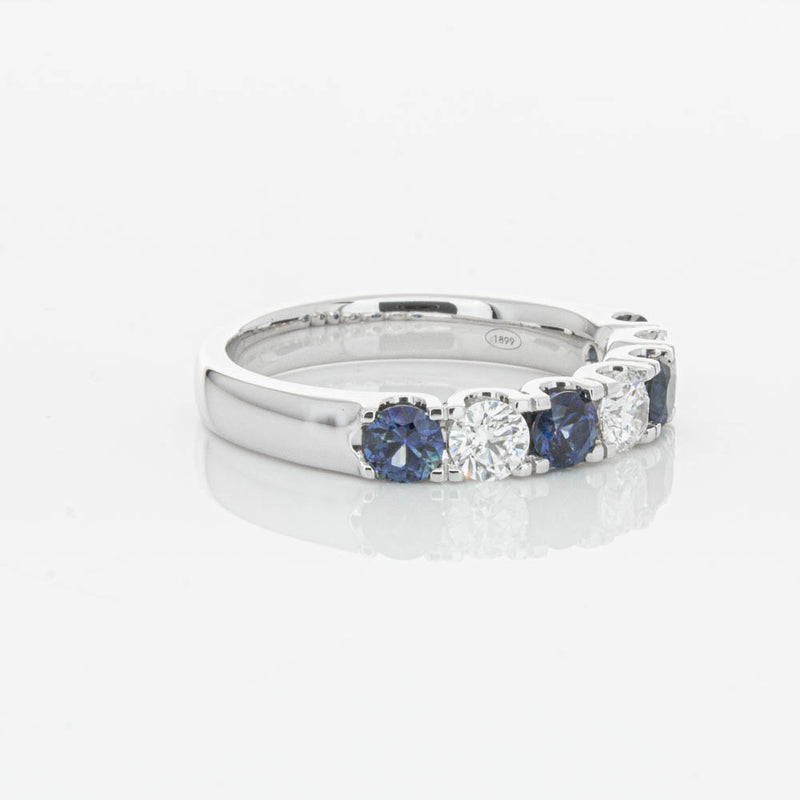 18ct White Gold .76ct Sapphire & Diamond Rialto Ring-Ring-Walker & Hall