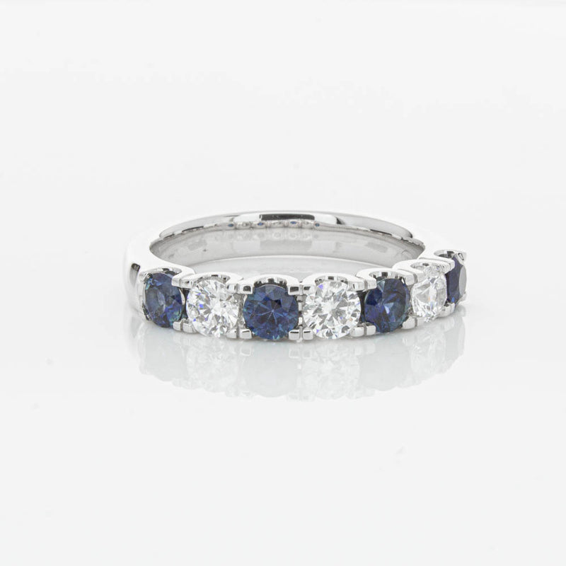 18ct White Gold .76ct Sapphire & Diamond Rialto Ring-Ring-Walker & Hall