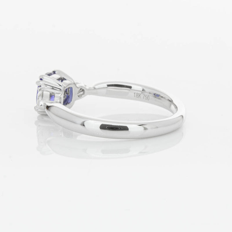 18ct White Gold 1.03ct Cushion Sapphire & Diamond Ayla Ring-Ring-Walker & Hall