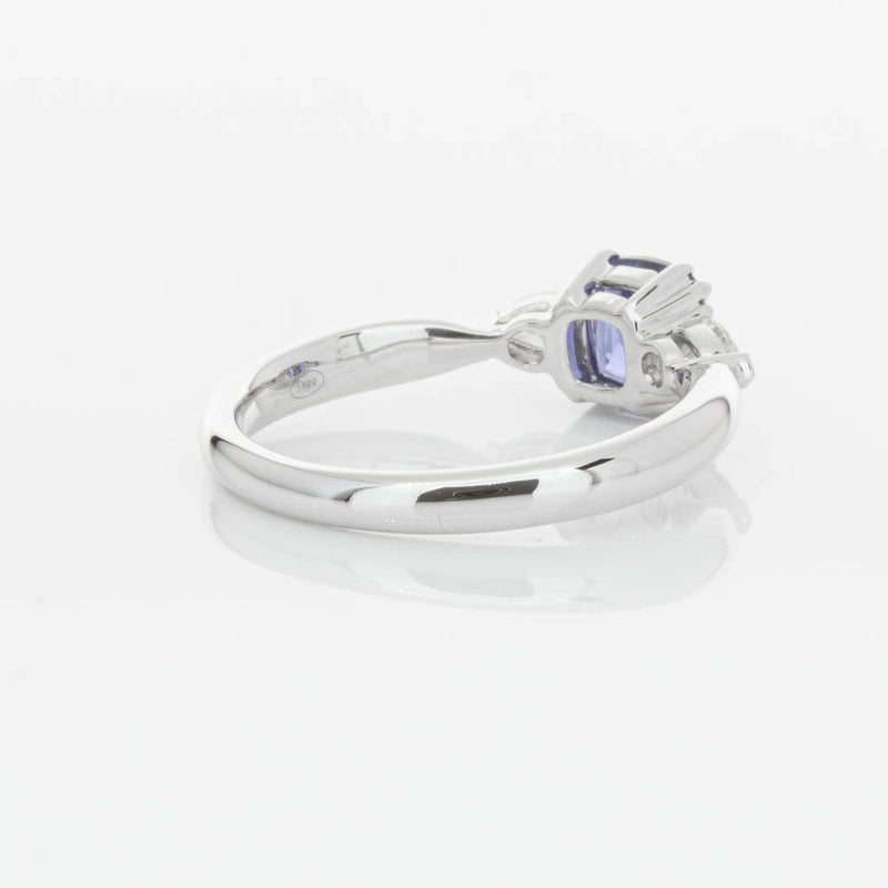 18ct White Gold 1.03ct Cushion Sapphire & Diamond Ayla Ring-Ring-Walker & Hall