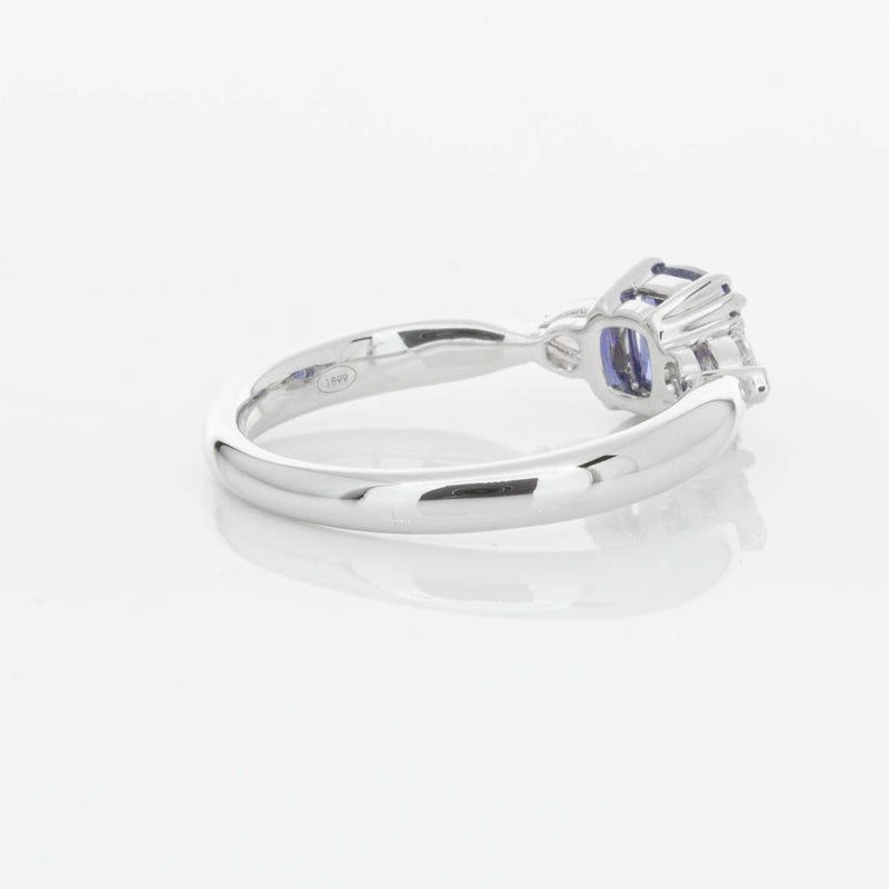 18ct White Gold 1.03ct Cushion Sapphire & Diamond Ayla Ring-Ring-Walker & Hall