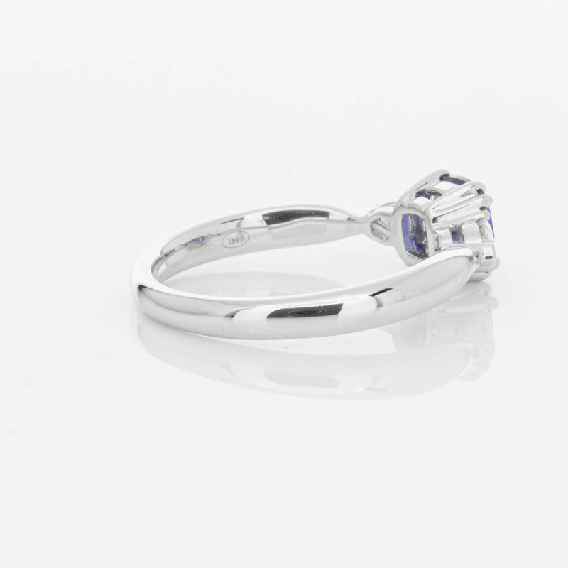 18ct White Gold 1.03ct Cushion Sapphire & Diamond Ayla Ring-Ring-Walker & Hall