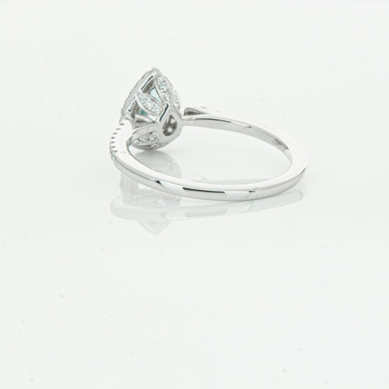 18ct White Gold .60ct Aquamarine & Diamond Mini Sierra Ring-Ring-Walker & Hall