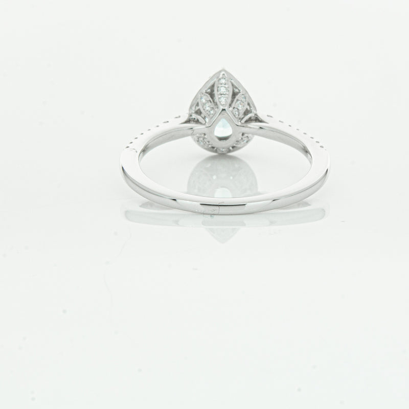 18ct White Gold .60ct Aquamarine & Diamond Mini Sierra Ring-Ring-Walker & Hall