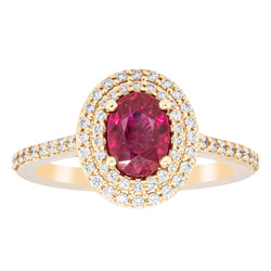 18ct White Gold 1.21ct Ruby & Diamond Rosa Ring - Ring - Walker & Hall