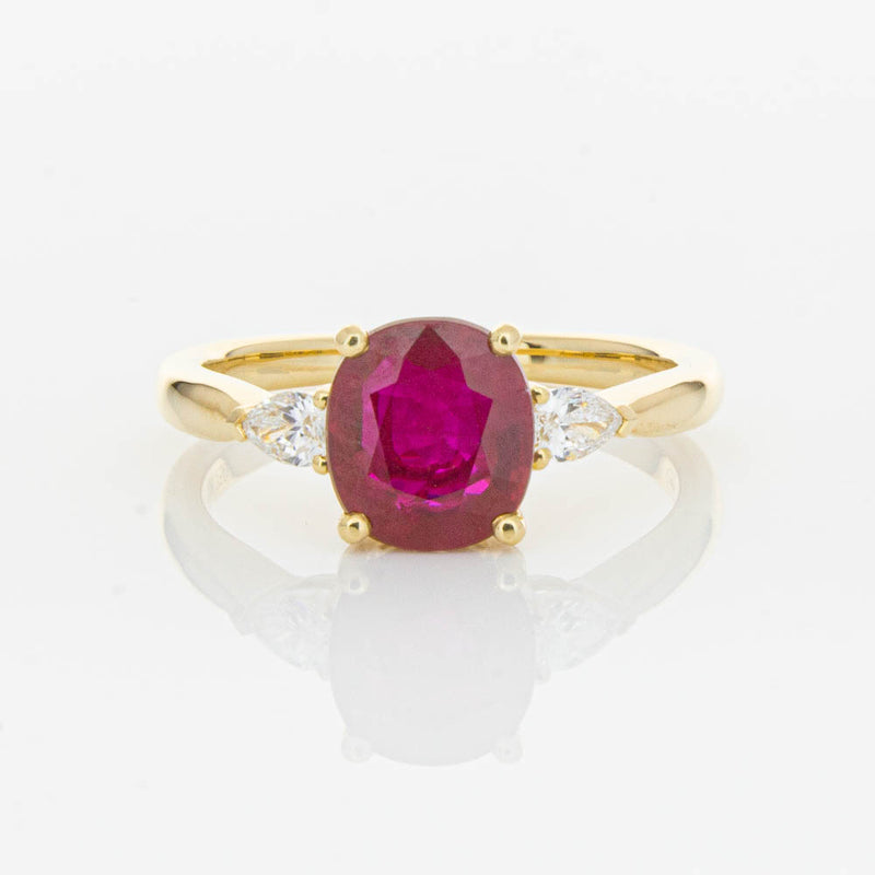 18ct Yellow Gold 2.02ct Ruby & Diamond Ayla Ring-Ring-Walker & Hall