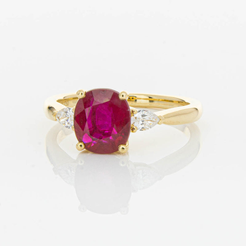 18ct Yellow Gold 2.02ct Ruby & Diamond Ayla Ring-Ring-Walker & Hall
