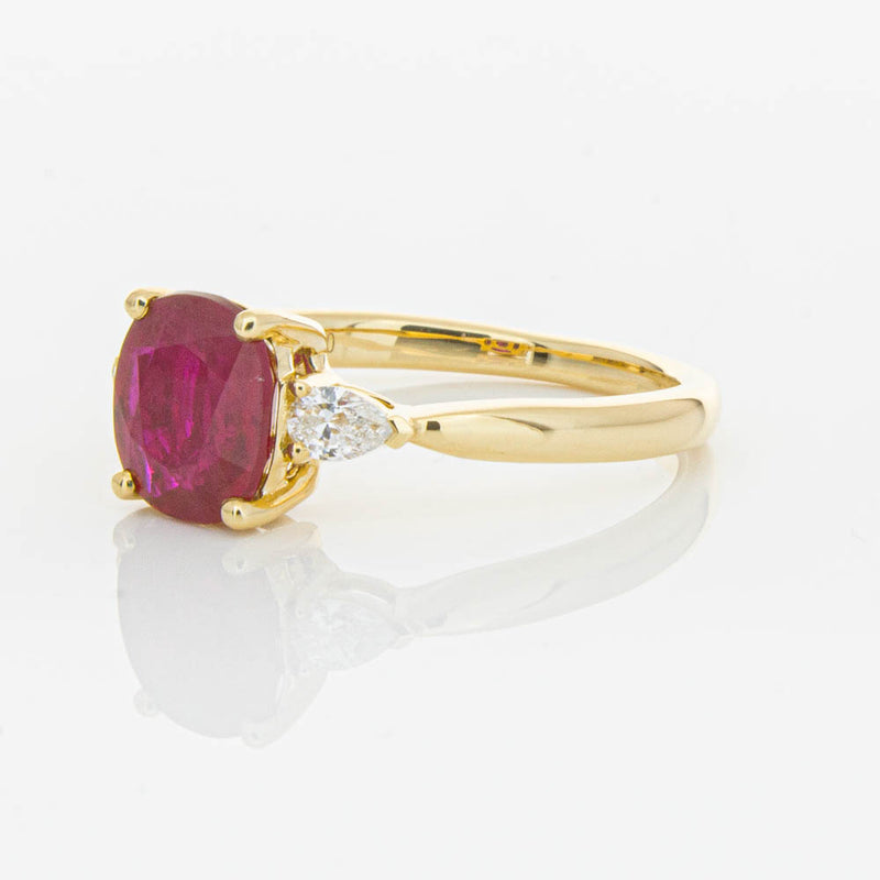 18ct Yellow Gold 2.02ct Ruby & Diamond Ayla Ring-Ring-Walker & Hall