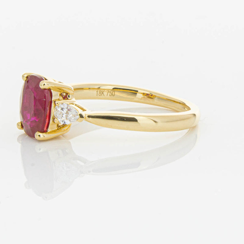 18ct Yellow Gold 2.02ct Ruby & Diamond Ayla Ring-Ring-Walker & Hall