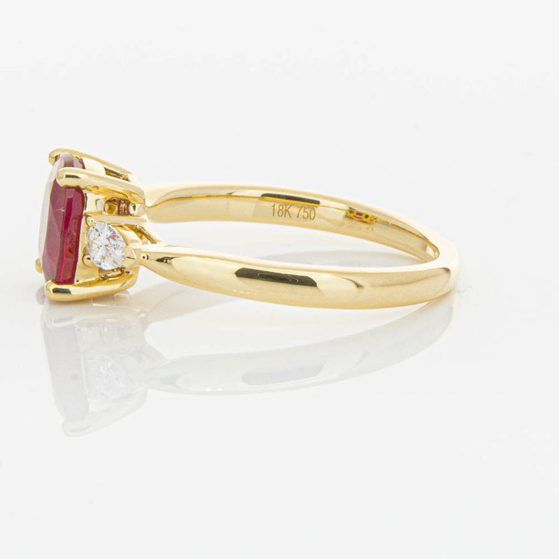18ct Yellow Gold 2.02ct Ruby & Diamond Ayla Ring-Ring-Walker & Hall