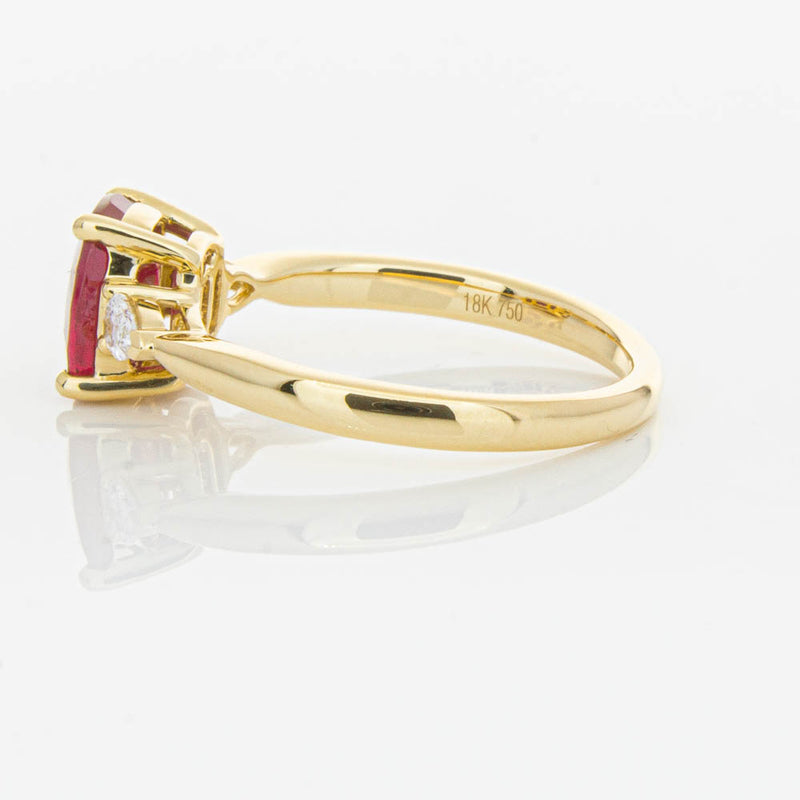 18ct Yellow Gold 2.02ct Ruby & Diamond Ayla Ring-Ring-Walker & Hall