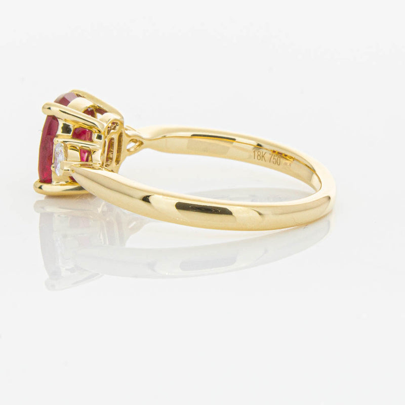 18ct Yellow Gold 2.02ct Ruby & Diamond Ayla Ring-Ring-Walker & Hall