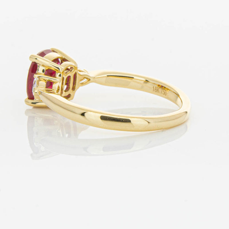 18ct Yellow Gold 2.02ct Ruby & Diamond Ayla Ring-Ring-Walker & Hall
