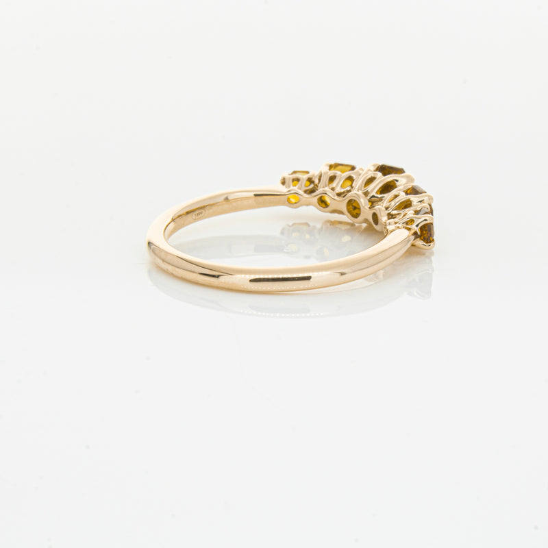 18ct Rose Gold Five Stone Citrine Octavia Ring-Ring-Walker & Hall