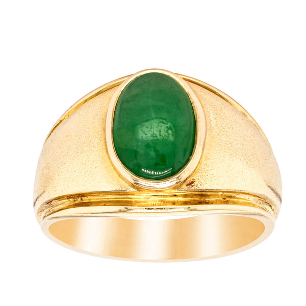 Deja Vu 18ct Yellow Gold Jade Ring - Ring - Walker & Hall