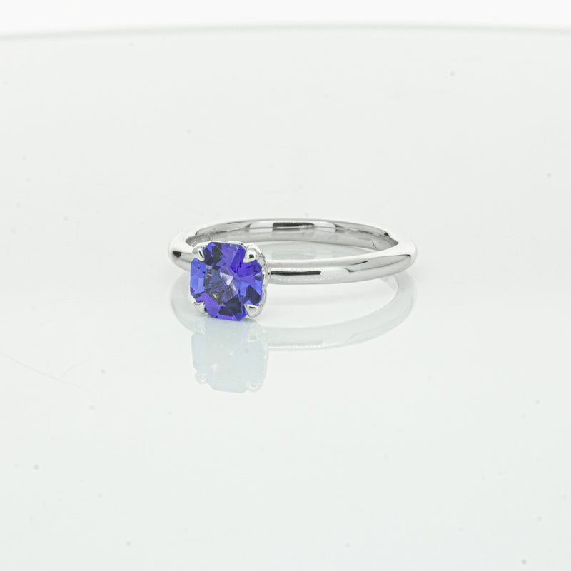 18ct White Gold Tanzanite Mini Octavia Ring-Ring-Walker & Hall