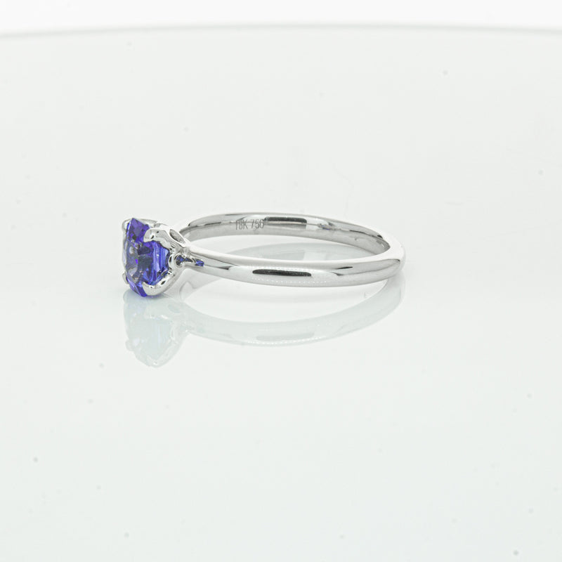 18ct White Gold Tanzanite Mini Octavia Ring-Ring-Walker & Hall